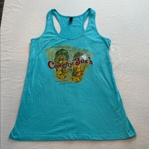 Conchy Joe’s Racerback tank top “Flop in Flip Out” Jensen Beach Florida Large